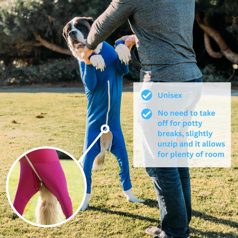 Shed Defender Original Dog Onesie for Dog Shedding, Seen on Shark Tank, Lightweight Breathable, Bodysuit for Dogs, Recovery Suit, Jumpsuit, Dog Body Suit, Shed Shirt, Post Surgery Onesie, Vet Approved - Image 3